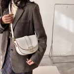 Solid Cr Pu Leather Mini Saddle Crossbody Bag Spring Oulder Branded Ses And Handbags Luxury Designer