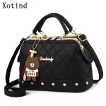 Luxury Women Leather Handbags Rivets Girls Oulder Bags Hi Quity Vintage Mesger Crossbody Bags For Women