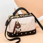 Luxury Women Leather Handbags Rivets Girls Oulder Bags Hi Quity Vintage Mesger Crossbody Bags For Women