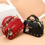 Luxury Women Leather Handbags Rivets Girls Oulder Bags Hi Quity Vintage Mesger Crossbody Bags For Women