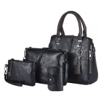 Hi Capacity Women Ca Pu Leather M-In-Law Bag 3 Piece Sets Large Capacity Messager Bag Handbag