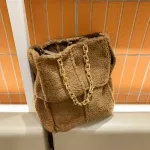 Thic Chain Large Tote Bag New Hi Quity SOFT H Women's Designer Handbag Hi Capacity Travel Oulder Bags