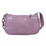 Crocodile Pattern Baguette Handbag for Women Cr Chain Ladies SML Oulder Bags Design Leather Armpit Bag