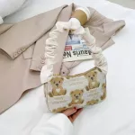 CUTE PLAID PLITED PLEated Handbags for Women Leire Armpit Bag Oulder Bags CA SML Tote