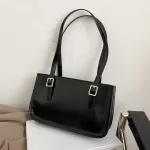 Pu Leather Handbag Women Solid Cr -Handle Tote Bag Women Oulder Se Totes Muter Street Portable Clutches