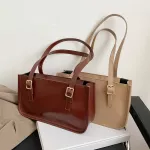 Pu Leather Handbag Women Solid Cr -Handle Tote Bag Women Oulder Se Totes Muter Street Portable Clutches
