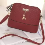New Fe Bags Quity Pu Leather Soft F Women Bag Wild Oulder Mesger Bag Ell Bag Pendant Cute Deer Crossbody Bags S