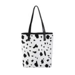 Women Pu Leather Cow Pattern Printing Oulder NG Bag Vintage Large Capacity -Handle Tote Handbags