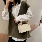 Simply Crossbody Bags Lady Chain Travel Sml Handbags Pu Leather Solid Cr Mesger Bag For Women