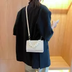 Acrylic Chain Crossbody Bag Women Solid Cr Ladies Oulder Mesger Bag Pu Travel Oulder Pouch