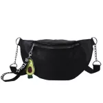 Chain Banana Waist Bag New Brand Belt Bag Women Waist Pack Pu Leather Chest Shoulder Bag Zipper Bolsas De Mujer T1P