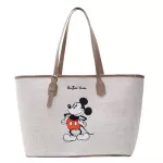 Cartoon White Handbag Women's Canvas Bag Donald Duck Mickey Large-Capacity Handbag Women Bag Shoulder Bag Shopping Bag