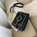 Chain Leather Crossbody Bags Designer For Women Small Shoulder Messenger Bag Special Lock Design Female Travel Luxury Handbags