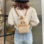 CASUAL STRAW WOMEN BACKPACKS WICKER WOVEN TRAVEL BAG Summer Beach Rattan Purses Mini Bohemian Straw Backpack FeMale SAC 2020