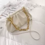 Chain Design Creased Crossbody Bags for Women 2020 Solid Color Shoulder Handbags Female Travel Cross Bog Lady Party Clutch