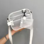 Casual PVC Transparent 2019 Clear Women Crossbody Bags Shoulder Bag Handbag Jelly Small Phone Bags with Card Holder Wide Straps