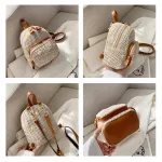 CASUAL STRAW WOMEN BACKPACKS WICKER WOVEN TRAVEL BAG Summer Beach Rattan Purses Mini Bohemian Straw Backpack FeMale SAC 2020