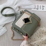 Chain Leather Crossbody Bags Designer For Women Small Shoulder Messenger Bag Special Lock Design Female Travel Luxury Handbags