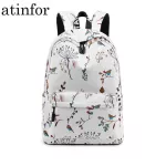 Casual Waterproof Women Backpack Flower Printing Girls College Laptop Bookbags Lady Travel Bagpack