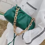 Chain Design Creased Crossbody Bags for Women 2020 Solid Color Shoulder Handbags Female Travel Cross Body Bag Lady Party Clutch
