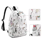 Casual Waterproof Women Backpack Flower Printing Girls College Laptop Bookbags Lady Travel Bagpack