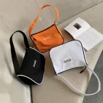 Casual Clutch Bags For Women Retro Nylon Handbag Small Hand Purse Fashion Mini Shoulder Bag Female Vintage Armpit Bag Waterproof