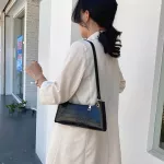 Casual Solid Alligator Pattten PU Leather Women Handbag Totes Female Small Zipper Shoulder Bags Popular Simple Female Daily Bag