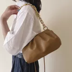 Chain Design Creased Crossbody Bags for Women 2020 Solid Color Shoulder Handbags Female Travel Cross Body Bag Lady Party Clutch
