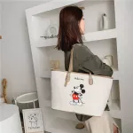 Cartoon white  handbag Women's canvas bag Donald Duck  Mickey  large-capacity handbag women bag shoulder bag shopping bag