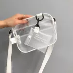 Casual PVC Transparent  2019 Clear Women Crossbody Bags Shoulder Bag Handbag Jelly Small Phone Bags with Card Holder Wide Straps