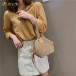 Casual Rattan Shoulder Messenger Bags Straw Handbags Big Capacity Handmae Summer Totes Lady Round Bohemian Beach Travel Purse