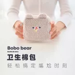 Cartoon Plush Sanitary Pads Organizer Bag Embroidery Fur Napkin Pouch Cosmetic Brush Storage Bag Money Purse Women Clutch Bags