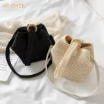 Casual Rattan Shoulder Messenger Bags Straw Handbags Big Capacity Handmae Summer Totes Lady Round Bohemian Beach Travel Purse