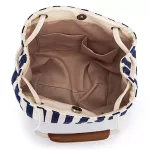 Casual Stripe Pattern Women's Handbag Bucket Canvas Top-Handle Drawstring Female Beach Shopping Bag 2018 Hot
