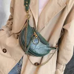 Chain Crossbody Bags For Women Fashion Quality PU Leathe  Lady chest bag Shoulder Messenger Travel Women Handbags and Purses