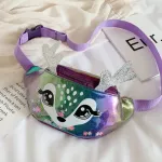 Cartoon Fanny Pack For Girls Deer 3d Printing Laser Cool Waist Bag For Women Fashion Belt Chest Bags Coin Purse Crossbody Bags
