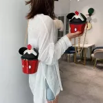 Cartoon Mickey Bag 2020 Fashion New Handbag High Quality Pu Leather Shiny Mini Cute Ear Bucket Bag Shoulder Messenger Bags