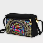 Casual New Women Chinese Style Crossbody Bag Ethnic Embroidered Shoulder Bags Lady Canvas Mobile Phone Small Coins Purse Bags