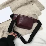 Casual Women's waist bag Outdoor fanny pack crocodile leather multicolor chest bag  Wild Sports Phone belt bag sac banana femme