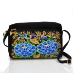 Casual New Women Chinese Style Crossbody Bag Ethnic Embroidered Shoulder Bags Lady Canvas Mobile Phone Small Coins Purse Bags