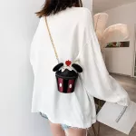 Cartoon Mickey Bag 2020 Fashion New Handbag High Quality Pu Leather Shiny Mini Cute Ear Bucket Bag Shoulder Messenger Bags