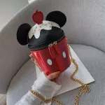 Cartoon Mickey Bag 2020 Fashion New Handbag High Quality Pu Leather Shiny Mini Cute Ear Bucket Bag Shoulder Messenger Bags