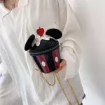 Cartoon Mickey Bag 2020 Fashion New Handbag High Quality Pu Leather Shiny Mini Cute Ear Bucket Bag Shoulder Messenger Bags