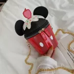 Cartoon Mickey Bag 2020 Fashion New Handbag High Quality PU Leather Shiny Mini Cute Ear Buce Bag Shoulder Messenger Bags