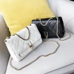 Chains Double Flap Bag Women Quilted Shoulder Bag Luxury Lady Crossbody Handbag  Quality White Red Black