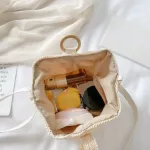 Casual Rattan Shoulder Messenger Bags Straw Handbags Big Capacity Handmae Summer Totes Lady Round Bohemian Beach Travel Purse