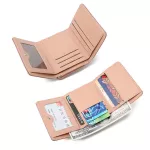Cauusal Short Fold Pruse for Women's Wallet Small Card Holders Coin Pruale Pu Leather Six Color Design Gift to Lady