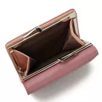 Cauusal Short Fold Pruse for Women's Wallet Small Card Holders Coin Pruale Pu Leather Six Color Design Gift to Lady
