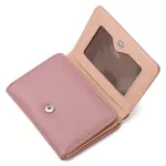 Cauusal Short Fold Pruse for Women's Wallet Small Card Holders Coin Pruale Pu Leather Six Color Design Gift to Lady