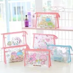Cartoon Hello Kitty My Melody Cinnamoroll Little twin stars Pvc Cosmetic Bags Storage Toiletry Bag Girls Makeup Bags Wash Bags
